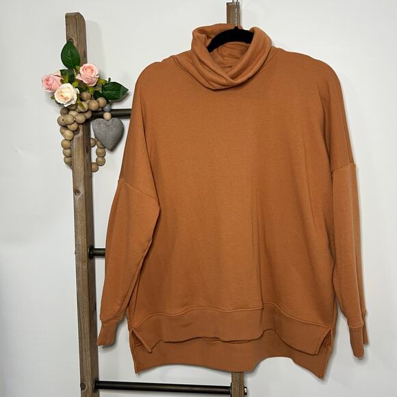 aerie Tops - Aerie Turtleneck Brown Long Sleeve Sweatshirt Size Small